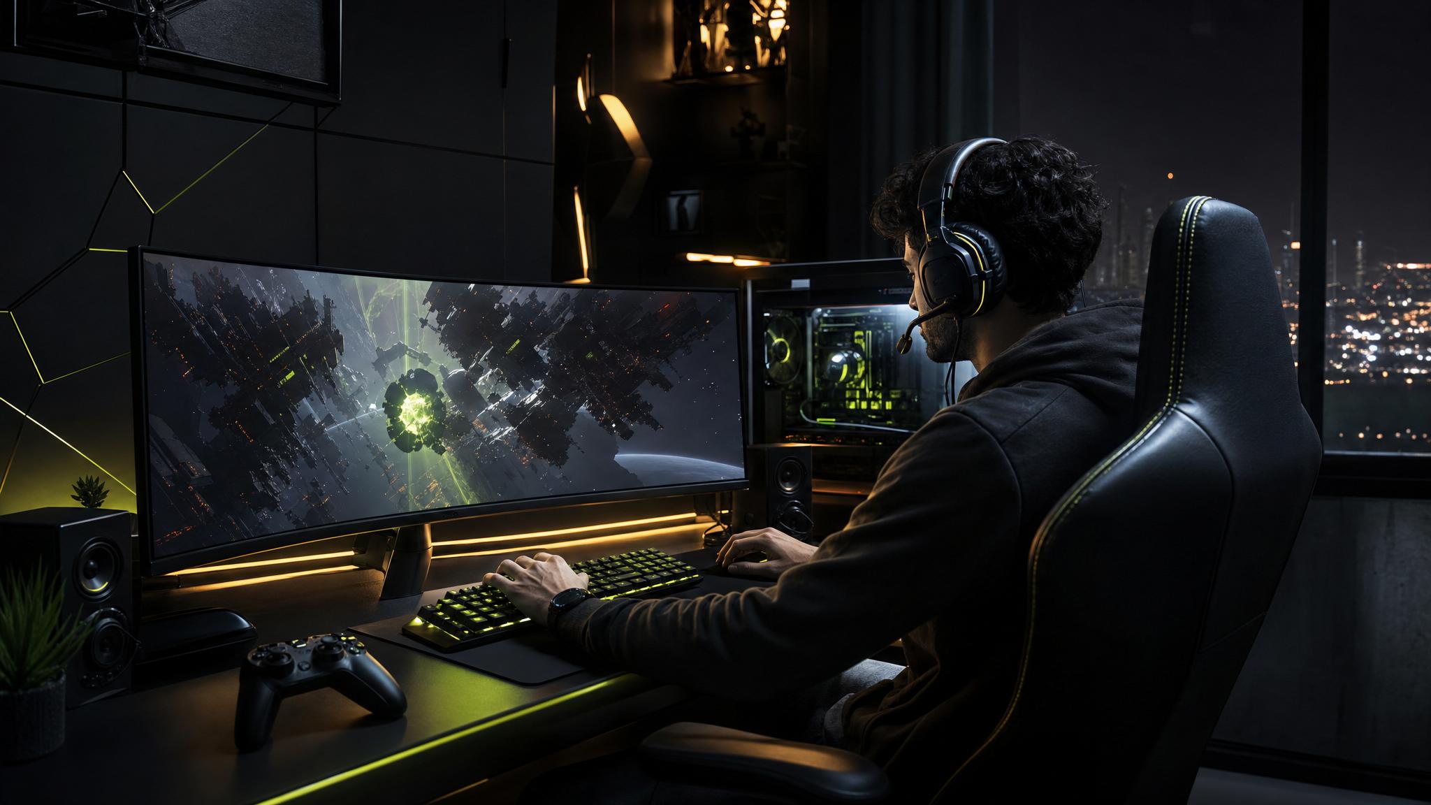 Joueur dans une station de jeu professionnelle — normforce.com